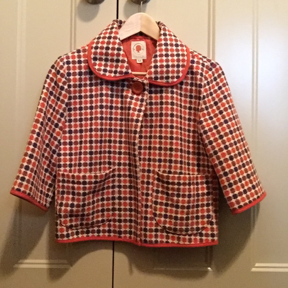 Anthropologie Orange and Purple Jacket, size M